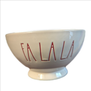 2 Rae Dunn Bowls "Eat", " Falala" Christmas Holiday, party, 5" across
